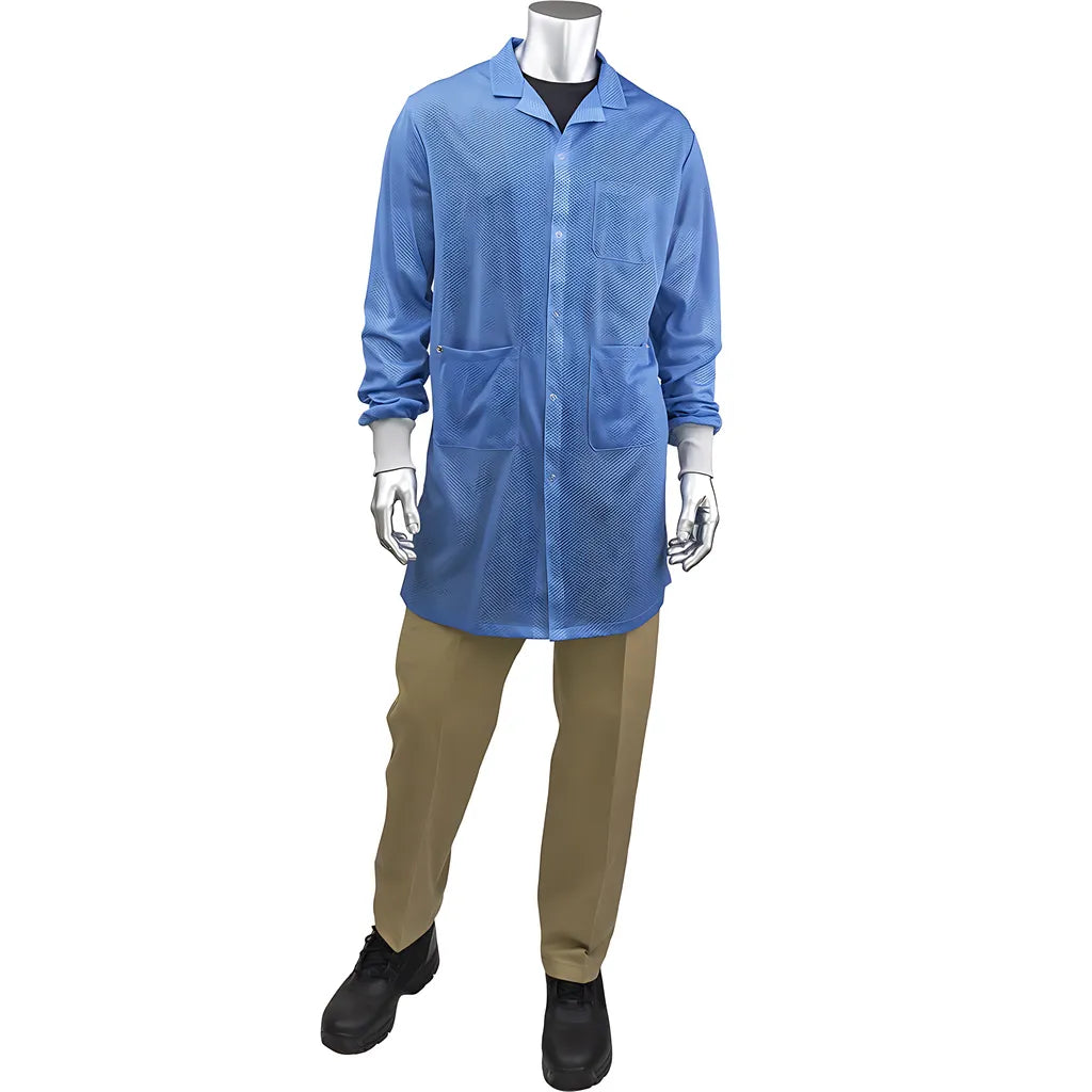 Uniform Technology Br6C-42Nb-2Xl Long Esd Sheer Labcoat - Esd Knit Cuff BR6C-42NB-2XL-23371