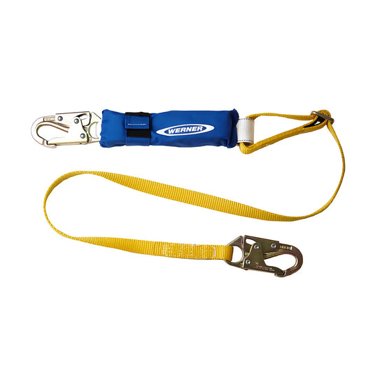 C311102 6Ft Decoil Adjustable Single Leg Lanyard (Dcell Shock Pack, Snap Hook, 1In Web) C311102-1808