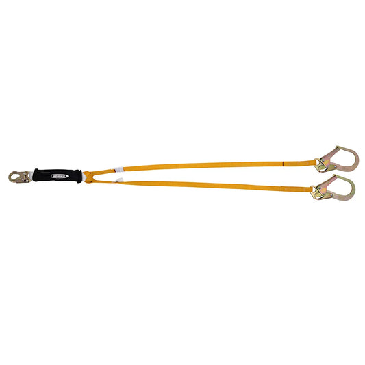 C411220 12Ft Free Fall / 400Lb (6Ft Free Fall) Twinleg Lanyard (Snap Hook, Rebar Hooks) C411220-1837