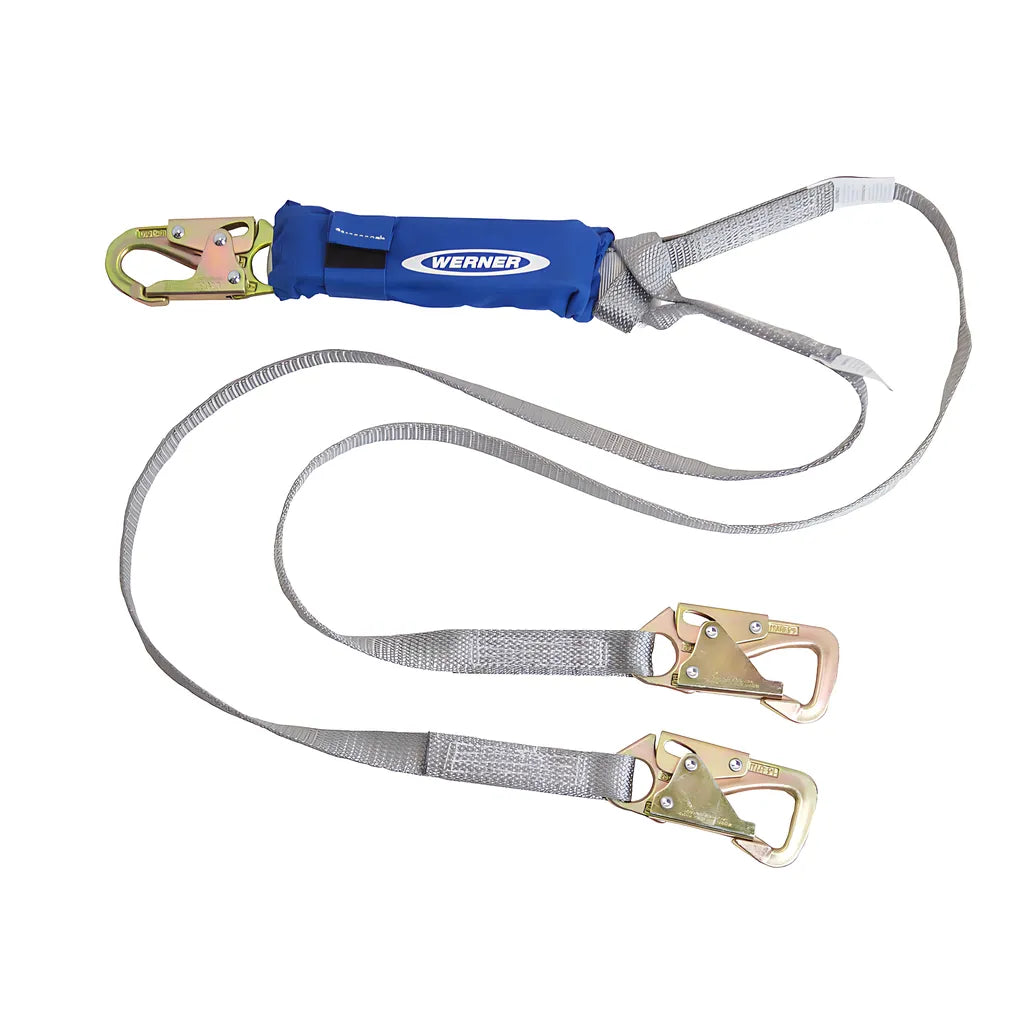 C411701 6Ft Decoil Tie-Back Twinleg Lanyard (Dcell Shock Pack, Tie-Back Hook, Webbing) C411701-1840