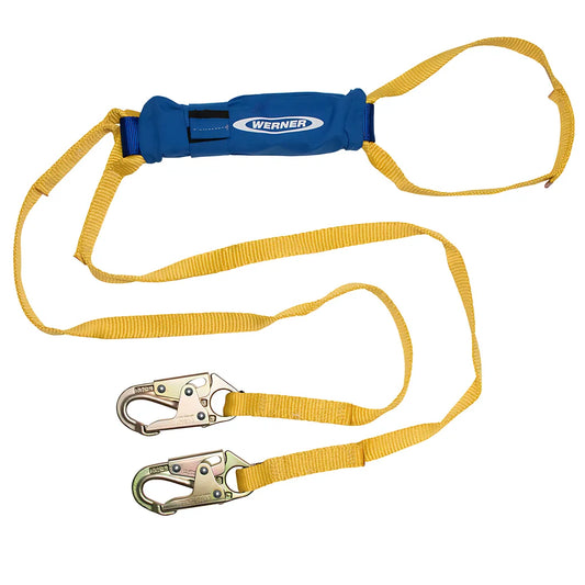 C413100 6Ft Decoil Twinleg Lanyard (Dcell Shock Pack, 1In Web, Loop, Snap Hook) C413100-1841