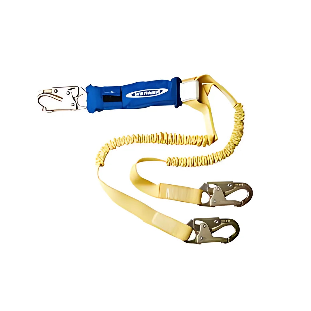 C441100 6Ft Decoil Stretch Twinleg Lanyard (Dcell Shock Pack, Elastic Web, Snap Hook) C441100-1842