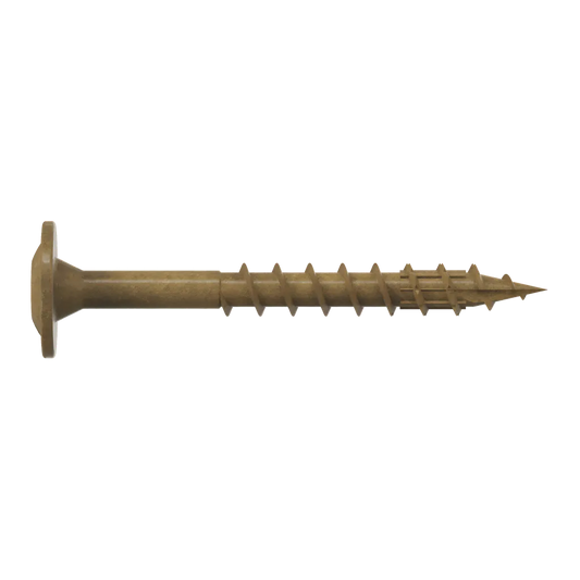 Wafer-Head Construction Screw - #8 X 1-1/2 In. T20, Quik Guard®, Tan (300-Qty) (Pack Of 6)-CBT08112R300-SP8585-9146
