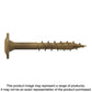 Wafer-Head Construction Screw - #8 X 1-1/4 In. T20, Quik Guard®, Tan (100-Qty)-CBT08114R100-SP5351-5742