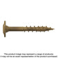 Wafer-Head Construction Screw - #8 X 1-1/4 In. T20, Quik Guard®, Tan (100-Qty) (Pack Of 5)-CBT08114R100-SP7153-7643