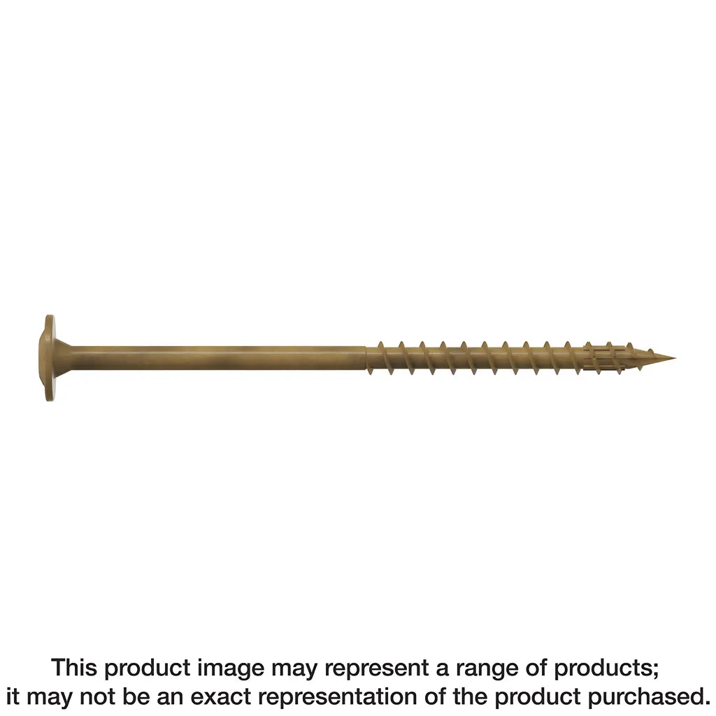 Wafer-Head Construction Screw - #8 X 3 In. T20, Quik Guard®, Tan (50-Qty) (Pack Of 5)-CBT08300R50-SP489-612