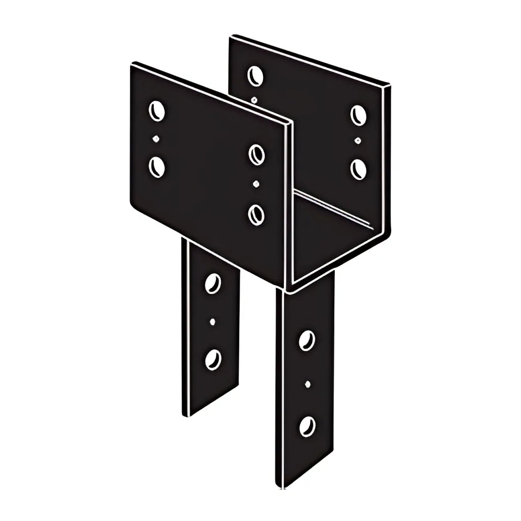 Ccpc Black Powder-Coated Column Cap For 6X Beam, 6X Post-CC66PC-SP3794-4099