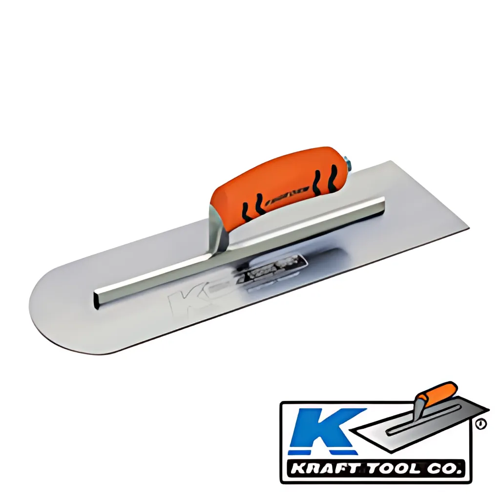 Kraft Tools Round Front/Square Back Cement Trowel - 16" X 4"-CF285PF-32