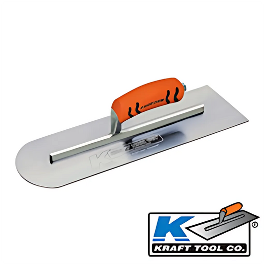 Kraft Tools Round Front/Square Back Cement Trowel - 16" X 4"-CF285PF-32