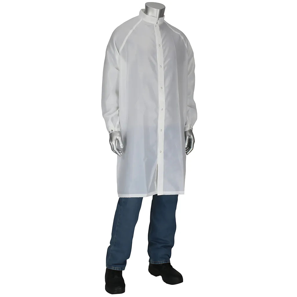 Uniform Technology Cfr-60Wh-5Pk-L Taffeta Iso 6 (Class 1,000) Cleanroom Frock CFR-60WH-5PK-L-23651