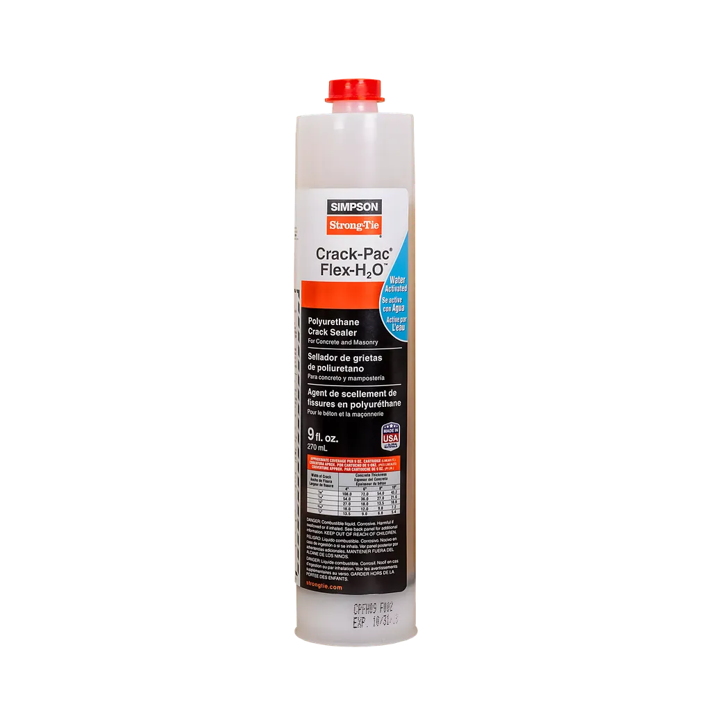 Crack-Pac® Flex-H2O 9 Oz. Polyurethane Crack Sealer Cartridge-CPFH09-SP8844-9419