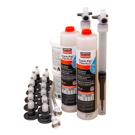 Crack-Pac® Flex-H2O 9 Oz. Polyurethane Crack Sealer Injection Kit (2 Cartridges) (Pack Of 2)-CPFH09KT-SP3797-4102