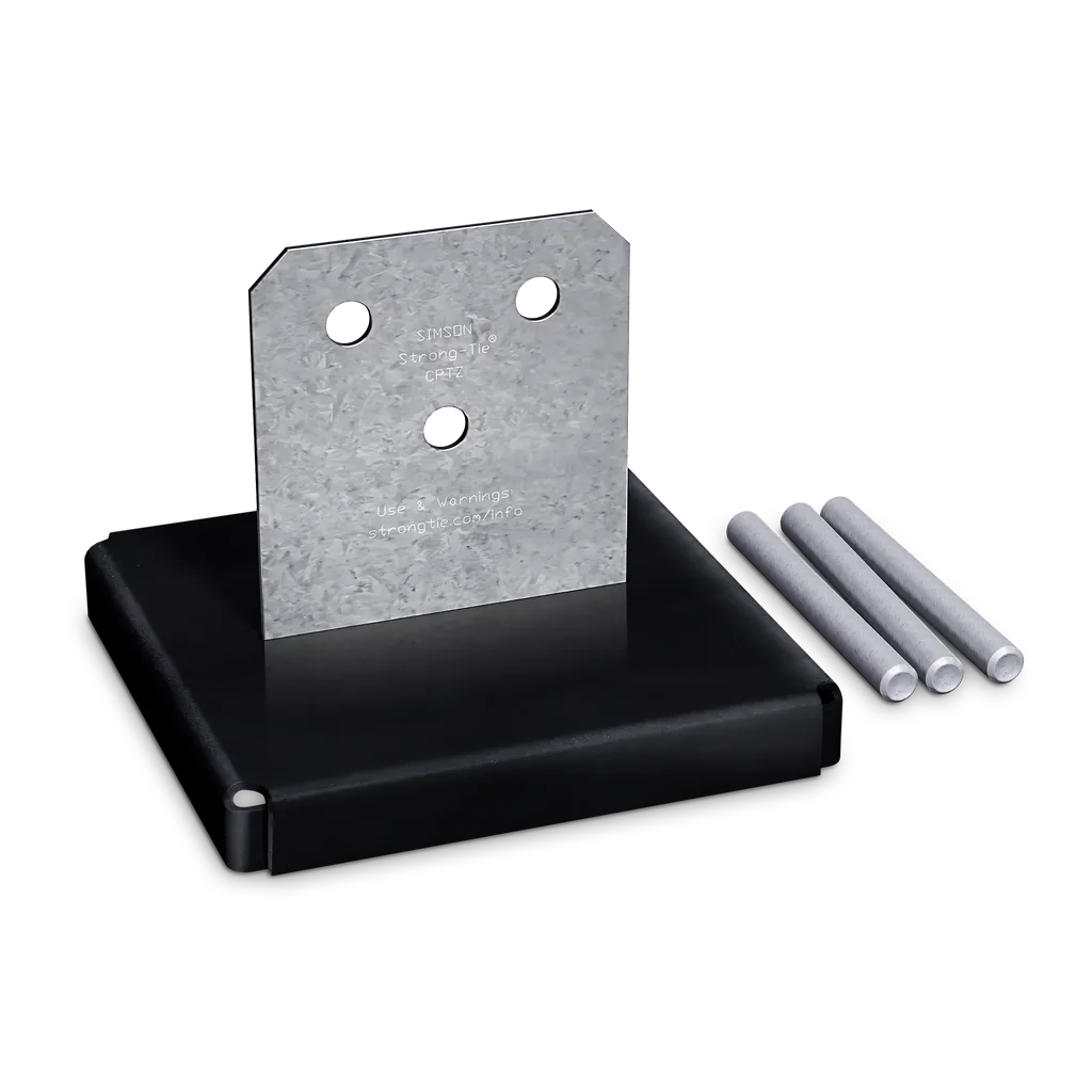 Cptz Zmax® Galvanized Concealed Post Base For 8X8 (Pack Of 6)-CPT88Z-SP6869-7350