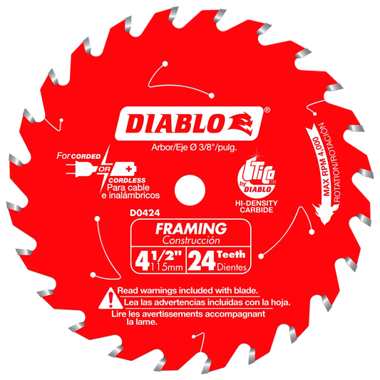 4-1/2 In. X 24 Tooth Framing Trim Saw Blade-D0424X-2032