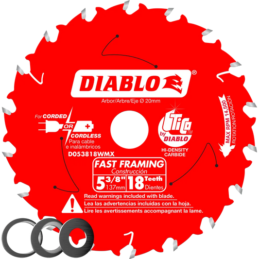 5-3/8 In. X 18 Tooth Fast Framing Saw Blade-D053818WMX-2038