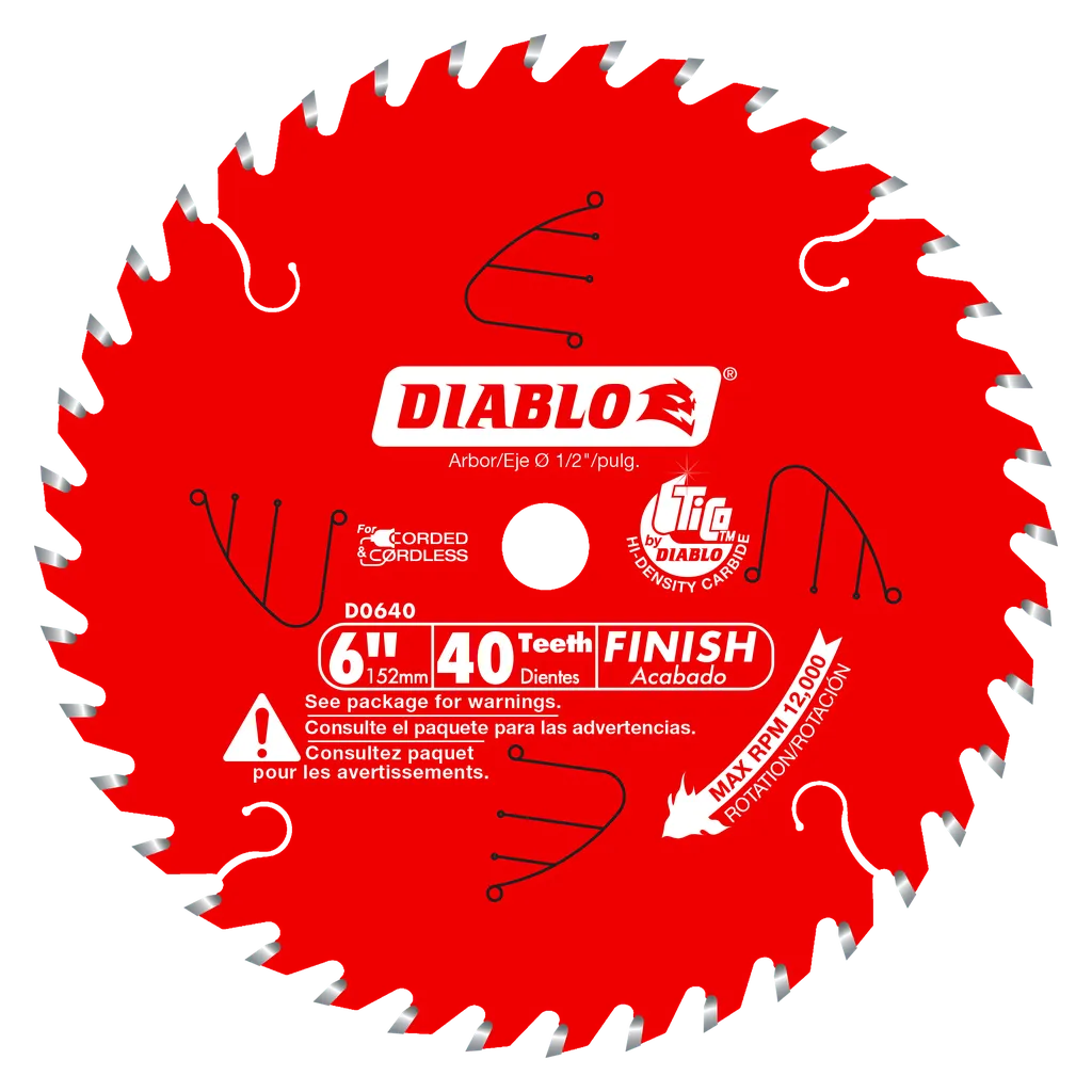 6 In. X 40 Tooth Finish Saw Blade For Port-Cable Saw Boss-D0640X-2052