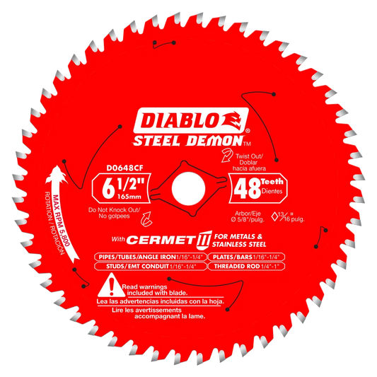 6-1/2 In. X 48 Tooth Steel Demon Cermet Ii Saw Blade For Metals And Stainless Steel-D0648CFA-2053