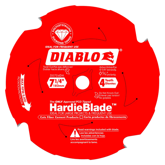 7-1/4 In. X 4 Tooth (Pcd) Fiber Cement Hardieblade-D0704DH-2058