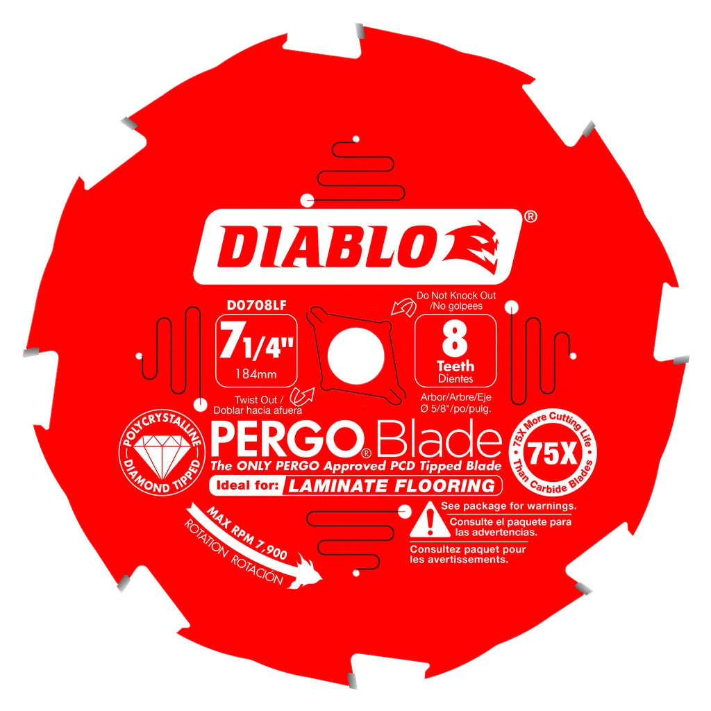 7-1/4 In. X 8 Tooth (Pcd) Laminate Flooring Pergoblade-D0708LF-2061