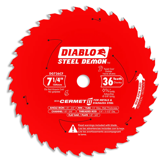 7-1/4 In. X 36?Tooth Steel Demon Cermet Ii Saw Blade For Metal & Stainless Steels-D0736CF-2066