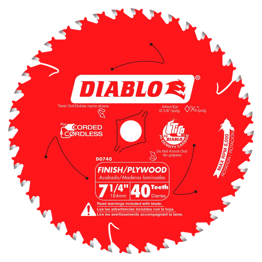 7-1/4 In. X 40 Tooth Finish Saw Blade-D0740A-2068