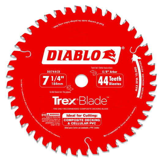 7-1/4 In. X 44 Tooth Composite Material/Plastics Trexblade-D0744CD-2069