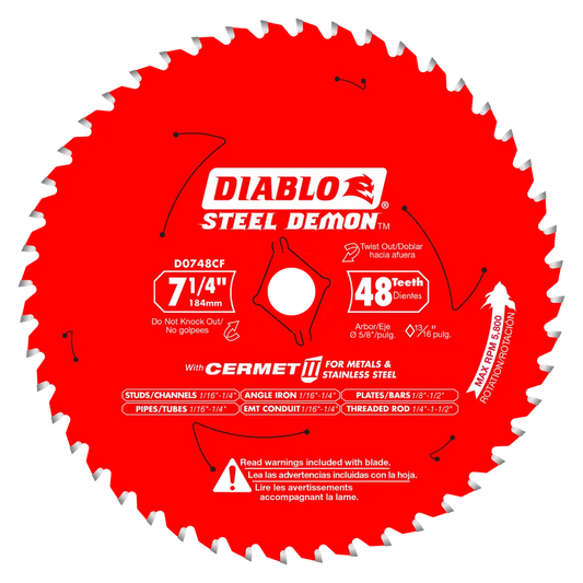 7-1/4 In. X 48 Tooth Steel Demon Cermet Ii Saw Blade For Metals And Stainless Steel-D0748CFA-2072