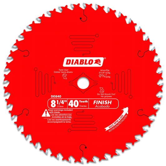 8-1/4 In. X 40 Tooth Finishing Saw Blade-D0840X-2079