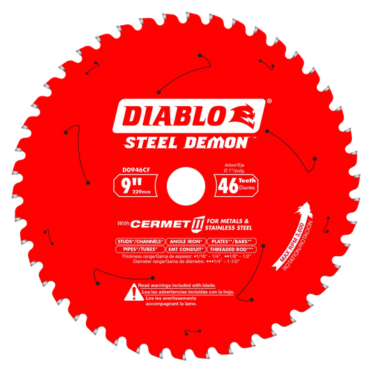 9 In. X 46 Tooth Steel Demon Cermet Ii Saw Blade For Metals And Stainless Steel-D0946CF-2084