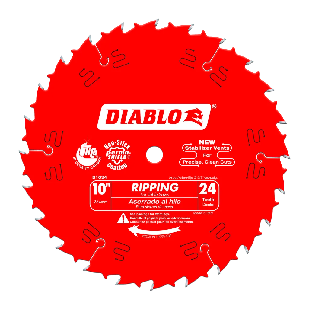 10 In. X 24 Tooth Ripping Saw Blade-D1024X-2089