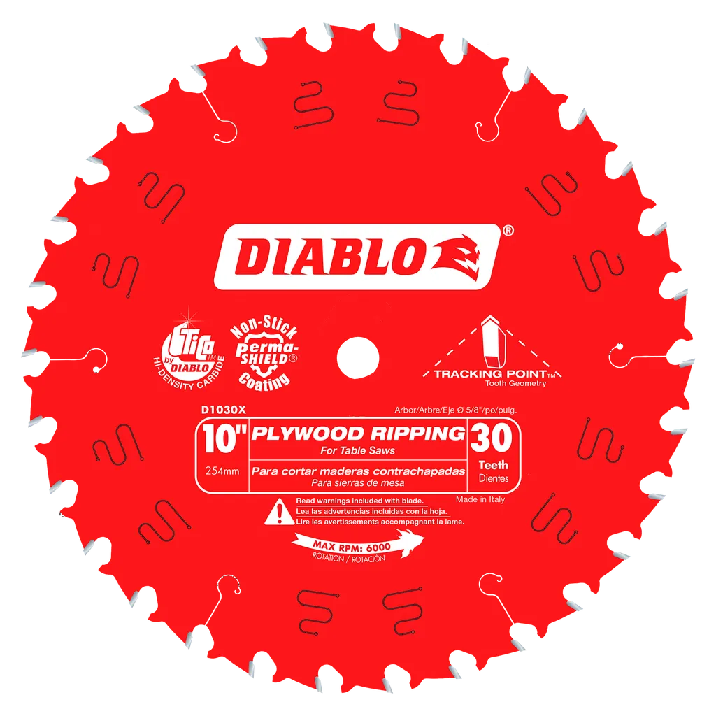 10 In. X 30 Tooth Plywood Ripping Blade-D1030X-2088