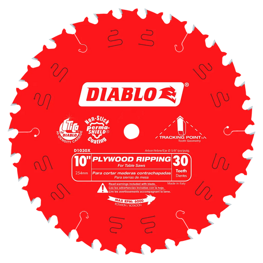 10 In. X 30 Tooth Plywood Ripping Blade-D1030X-2088