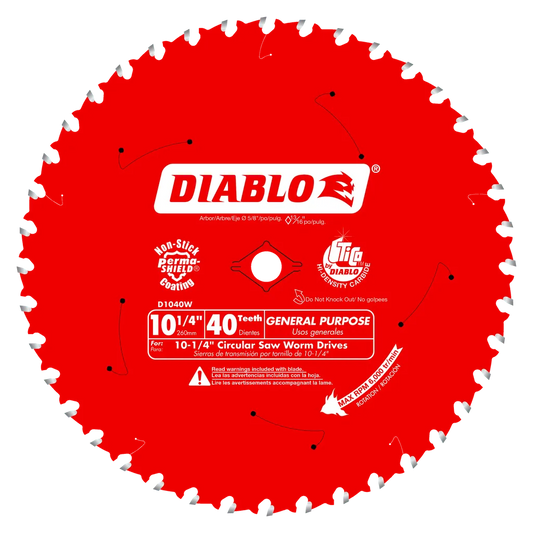10-1/4 In. X 40 Tooth General Purpose Beam Saw Blade-D1040W-2090