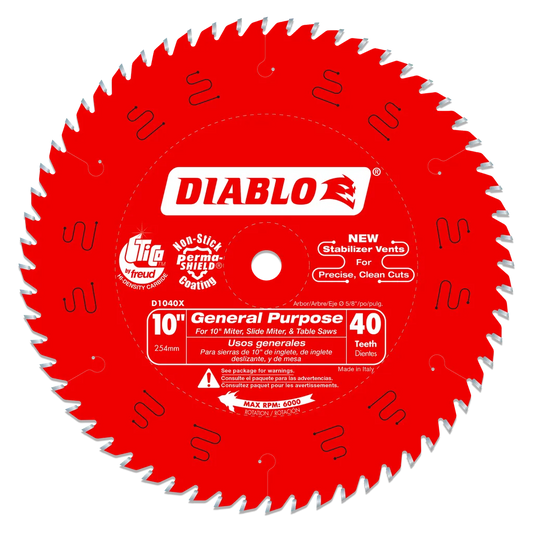 10 In. X 40 Tooth General Purpose Saw Blade-D1040X-2092