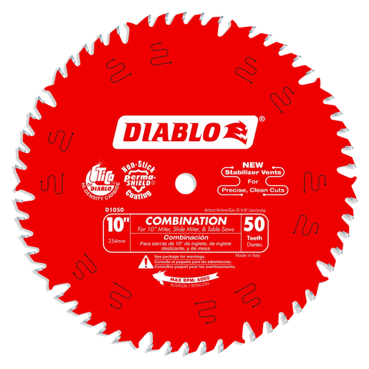 10 In. X 50 Tooth Combination Saw Blade-D1050X-2094