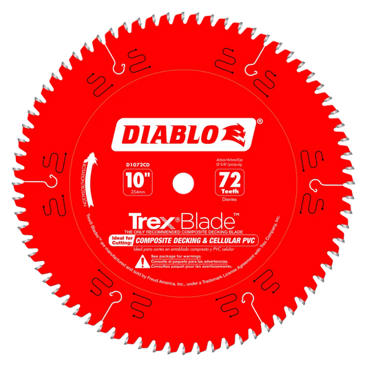 10 In. X 72 Tooth Composite Material/Plastics Trexblade-D1072CD-2098