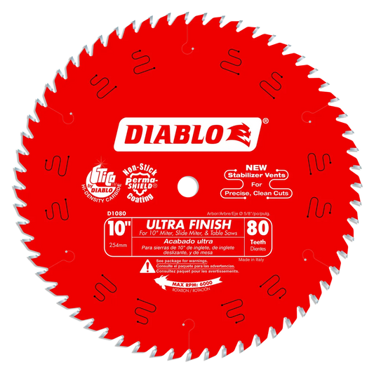 10 In. X 80 Tooth Ultra Finish Saw Blade-D1080X-2101