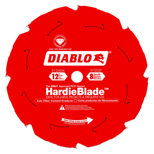 12 In. X 8 Tooth (Pcd) Fiber Cement Hardieblade-D1208DH-2102