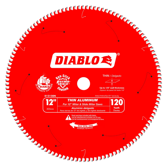 12 In. X 120 Tooth Thin Aluminum Cutting Saw Blade-D12120N-2103