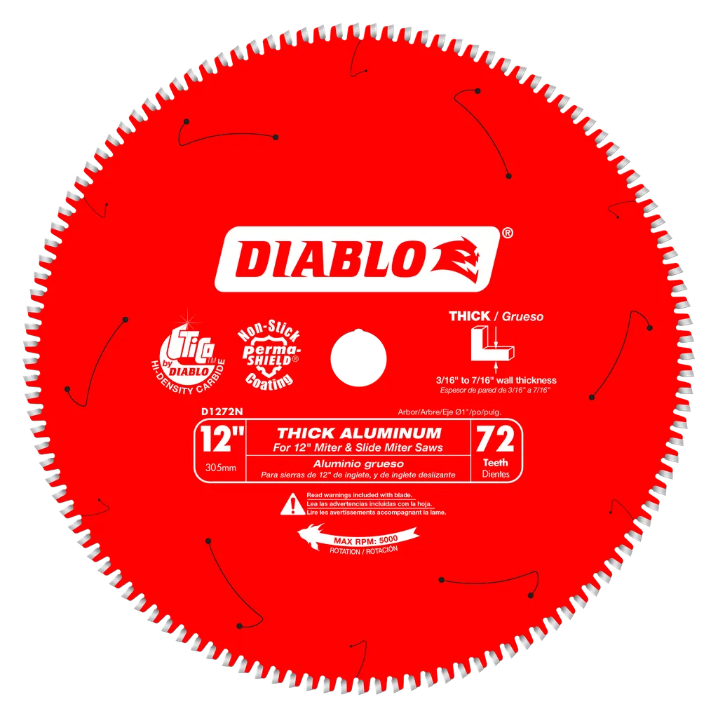 12 In. X 72 Tooth Thick Aluminum Cutting Saw Blade-D1272N-2109