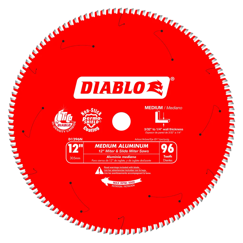 12 In. X 96 Tooth Medium Aluminum Saw Blade-D1296N-2116