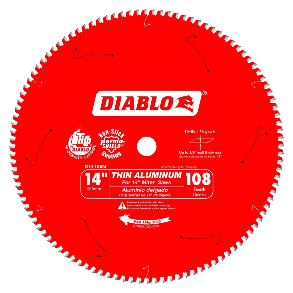 14 In. X 108 Tooth Thin Aluminum Cutting Saw Blade-D14108N-2115