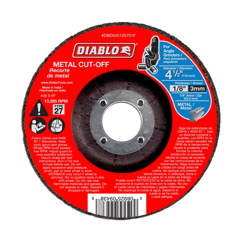 4-1/2 In. Metal Cut Off Disc - Type 27 - DBD045125701F-1771