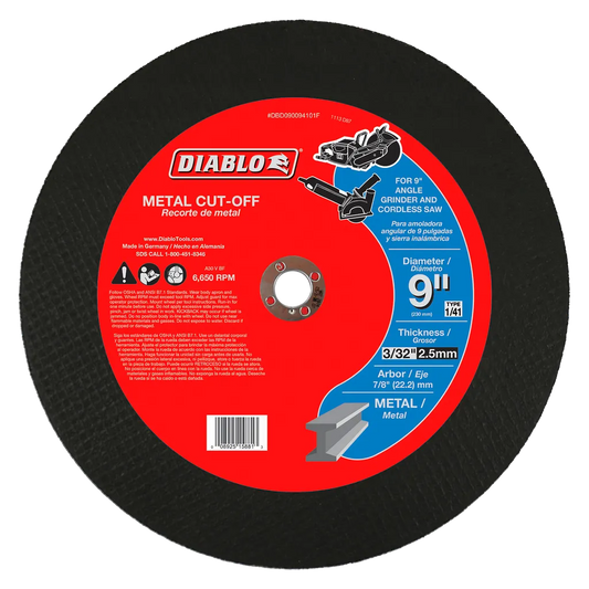 9 In. Metal Cut-Off Disc - DBD090094101F-1790