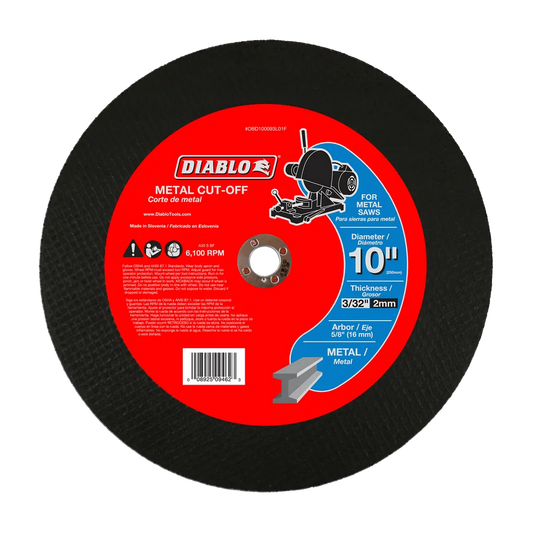 10 In. Metal Cut Off Disc - DBD100093L01F-1792