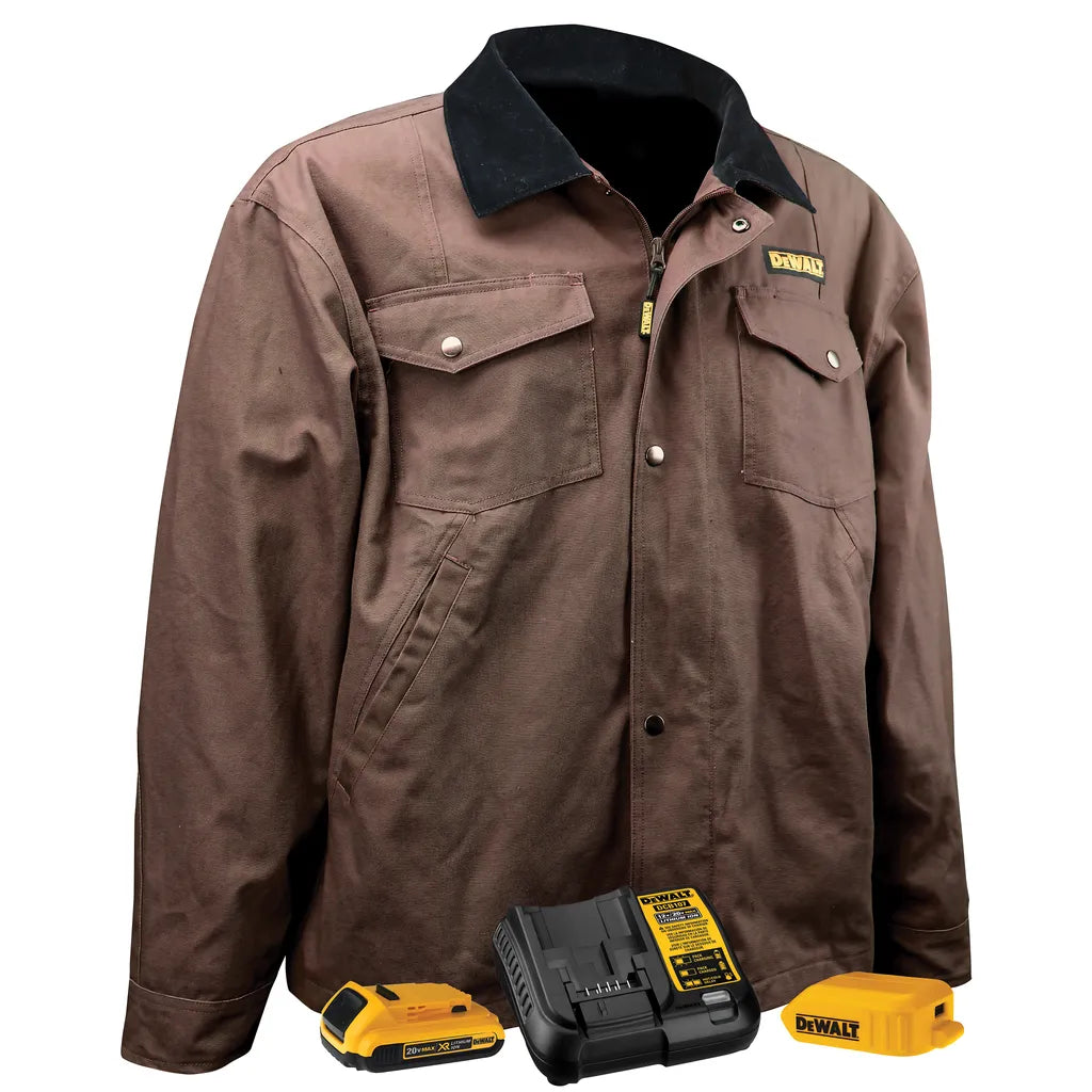 DEWALT® Men's Heated Barn Coat Kitted Tobacco