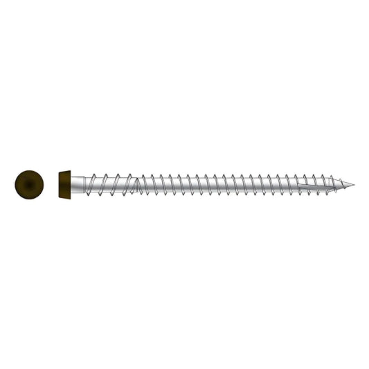 Deck-Drive Dcu Composite Screw - #10 X 2-3/4 In. T20, Type 316, Brown 01 (70-Qty)-DCU234C316BR01-SP1309-1477