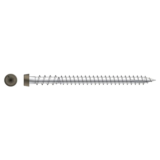 Deck-Drive Dcu Composite Screw - #10 X 2-3/4 In. T20, Type 316, Brown 05 (70-Qty) (Pack Of 5)-DCU234C316BR05-SP1810-2009