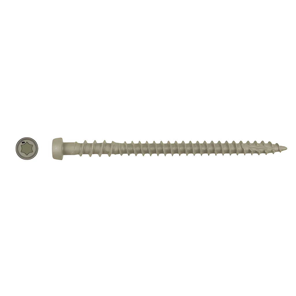 Deck-Drive Dcu Composite Screw - #10 X 2-3/4 In. T20, Quik Guard®, Gray (70-Qty) (Pack Of 5)-DCU234GRR70-SP6482-6929