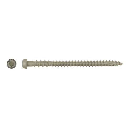 Deck-Drive Dcu Composite Screw - #10 X 2-3/4 In. T20, Quik Guard®, Gray (70-Qty) (Pack Of 5)-DCU234GRR70-SP6482-6929